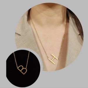 "B" Initial Necklace 316L Stainless Steel